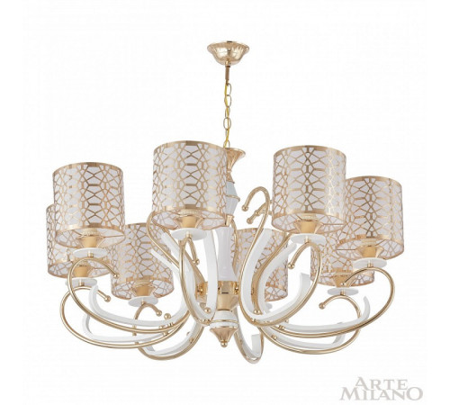 Подвесная люстра Arte Milano Florentia-1237 301237/8 Wh/Gd