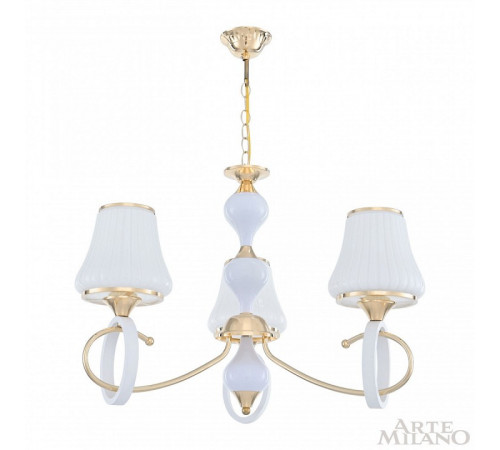 Подвесная люстра Arte Milano Florentia-2387 302387/3 Wh/Gd