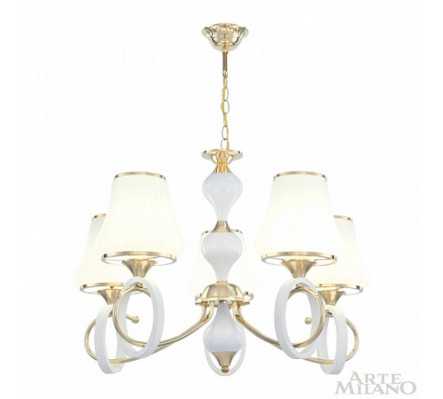 Подвесная люстра Arte Milano Florentia-2387 302387/5 Wh/Gd