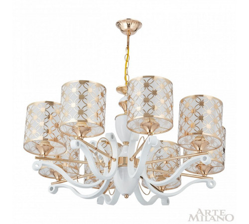 Подвесная люстра Arte Milano Florentia-3097 303097/8 Wh/Gd