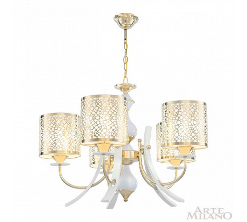 Подвесная люстра Arte Milano Florentia-6067 306067/5 Wh/Gd