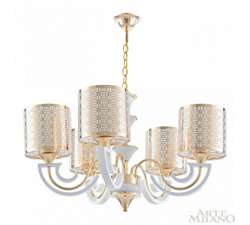 Подвесная люстра Arte Milano Florentia-8857 308857/5 Wh/Gd