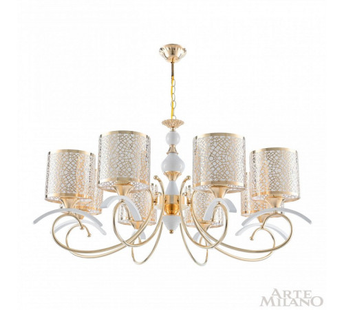Подвесная люстра Arte Milano Florentia-9787 309787/8 Wh/Gd Подвесная люстра Arte Milano Florentia-9787 309787/8 Wh/Gd