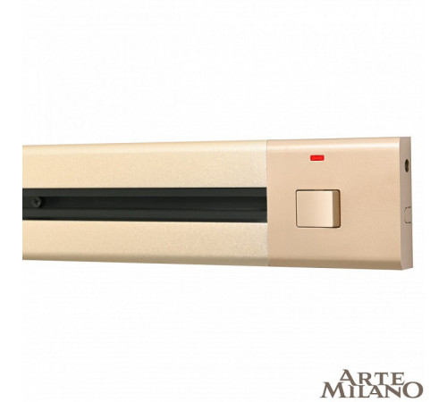 Накладной шинопровод с выключателем Arte Milano Am-track-sockets 385201TOB/100 Gold