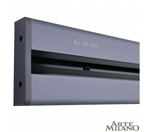 Накладной шинопровод с выключателем Arte Milano Am-track-sockets 385201TOB/100 Grey