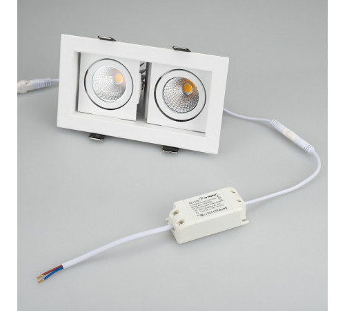 Встраиваемый светильник Arlight CL-KARDAN-S180x102-2x9W Warm 024127 Встраиваемый светильник Arlight CL-KARDAN-S180x102-2x9W Warm 024127