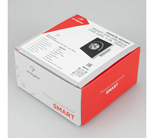Панель Arlight Smart-P37-Dim-IN Black (230V, 1.2A, Triac, Rotary, 2.4G) 028109