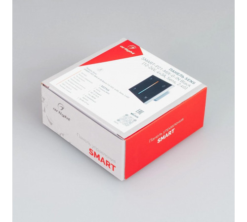 Панель Arlight Smart-P21-Mix-G-IN Black (12-24V, 4x3A, Sens, 2.4G) 033765 Панель Arlight Smart-P21-Mix-G-IN Black (12-24V, 4x3A, Sens, 2.4G) 033765