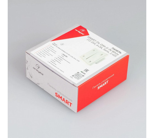 Панель Arlight Smart-P6-Dim-G-IN White (12-24V, 4x3A, Sens, 2.4G) 034781 Панель Arlight Smart-P6-Dim-G-IN White (12-24V, 4x3A, Sens, 2.4G) 034781