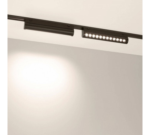 Трековый магнитный светильник Arlight MAG-VIBE-LASER-TURN-L209-12W Day4000-MIX (BK, 24 deg, 48V, TUYA Zigbee) 044177