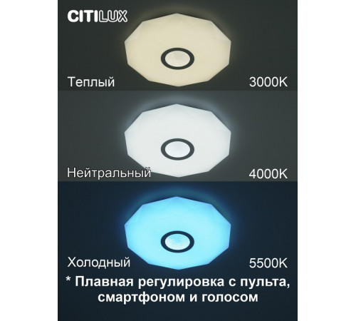 Потолочная люстра Citilux Диамант Смарт CL713A30G