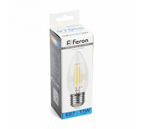 Лампа светодиодная Feron LB-713 Свеча E27 11W 6400K 38274 Лампа светодиодная Feron LB-713 Свеча E27 11W 6400K 38274