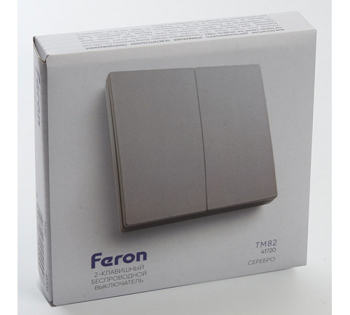 Выключатель беспроводной двухклавишный Feron TM82 41720 Выключатель беспроводной двухклавишный Feron TM82 41720