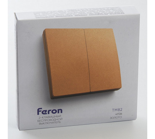Выключатель беспроводной двухклавишный Feron TM82 41726 Выключатель беспроводной двухклавишный Feron TM82 41726