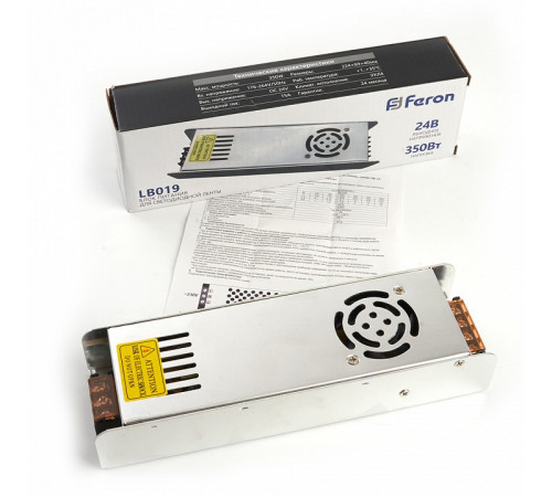 Трансформатор для светодиодной ленты Feron LB019 350Вт 24В IP20 48048 Трансформатор для светодиодной ленты Feron LB019 350Вт 24В IP20 48048