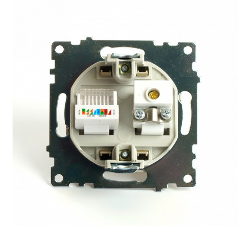 Розетка TV + компьютерная RJ-45 Stekker Катрин GLS00-7106-08 49230 Розетка TV + компьютерная RJ-45 Stekker Катрин GLS00-7106-08 49230