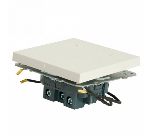 Выключатель двухклавишный c индикатором Stekker RSW10-5102-01 Эмили 49864 Выключатель двухклавишный c индикатором Stekker RSW10-5102-01 Эмили 49864
