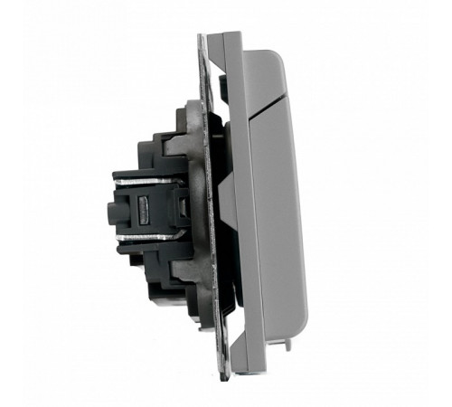 Розетка 1-местная с крышкой и защитными шторками Stekker Эмили RST16-5113-10 49956 Розетка 1-местная с крышкой и защитными шторками Stekker Эмили RST16-5113-10 49956