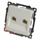 Розетка компьютерная 2-местная RJ-45 Stekker Катрин GLS00-7109-01 50003