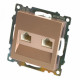 Розетка компьютерная 2-местная RJ-45 Stekker Катрин GLS00-7109-02 50004