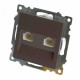 Розетка компьютерная 2-местная RJ-45 Stekker Катрин GLS00-7109-04 50006