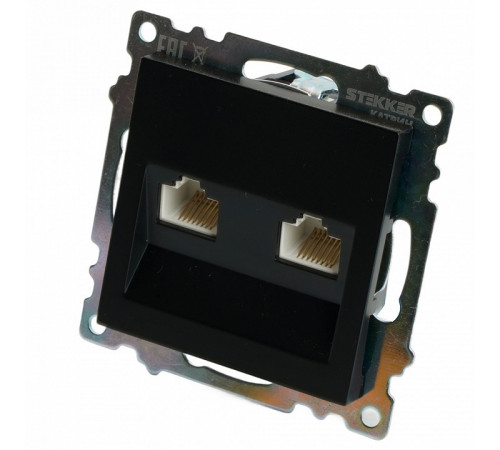 Розетка компьютерная 2-местная RJ-45 Stekker Катрин GLS00-7109-05 50007 Розетка компьютерная 2-местная RJ-45 Stekker Катрин GLS00-7109-05 50007