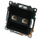 Розетка компьютерная 2-местная RJ-45 Stekker Катрин GLS00-7109-05 50007