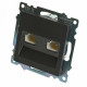 Розетка компьютерная 2-местная RJ-45 Stekker Катрин GLS00-7109-06 50008
