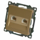 Розетка компьютерная 2-местная RJ-45 Stekker Катрин GLS00-7109-08 50009