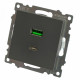 Розетка 2-местная USB + type C Stekker Катрин GLS10-7116-06 50052