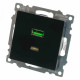 Розетка 2-местная USB + type C Stekker Катрин GLS10-7116-05 50055