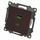 Розетка 2-местная USB + type C Stekker Катрин GLS10-7116-04 50057