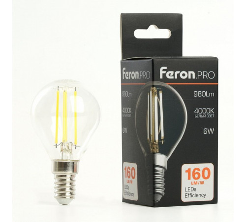 Лампа светодиодная Feron LB-1706 E14 6W 4000K 51257