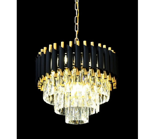 Подвесная люстра Lumina Deco Funneli LDP 6003-400 BK+F.GD
