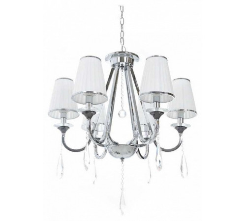 Подвесная люстра Lumina Deco Milesia LDP 8926-6 WT+CHR Подвесная люстра Lumina Deco Milesia LDP 8926-6 WT+CHR