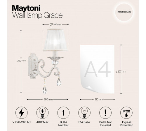 Бра Maytoni Grace ARM247-01-G
