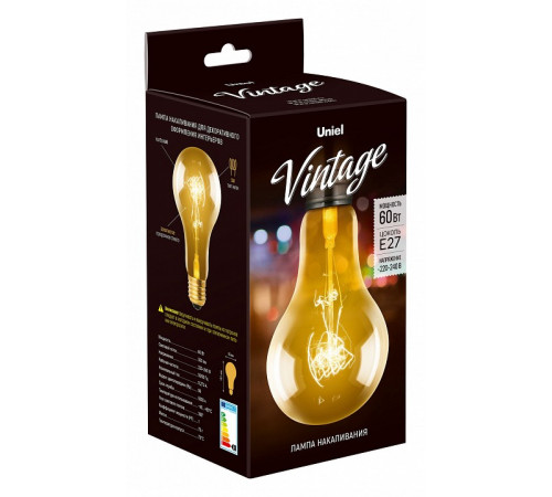 Лампа накаливания (UL-00000477) Uniel E27 60W золотистая IL-V-A95-60/GOLDEN/E27 SW01