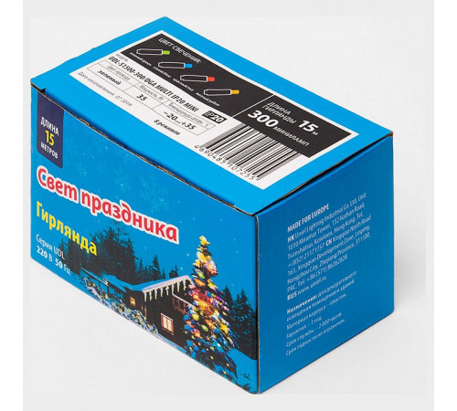 Светодиодная гирлянда Uniel (UL-00003946) разноцветный UDL-S1500-300/DGA Multi IP20 Mini Светодиодная гирлянда Uniel (UL-00003946) разноцветный UDL-S1500-300/DGA Multi IP20 Mini