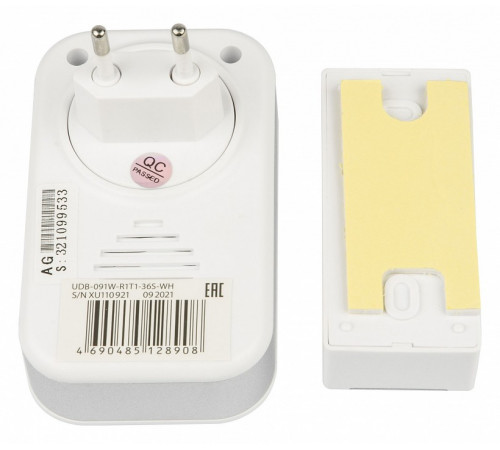 Звонок электронный (UL-00006436) Uniel UDB-091W-R1T1-36S-WH Звонок электронный (UL-00006436) Uniel UDB-091W-R1T1-36S-WH