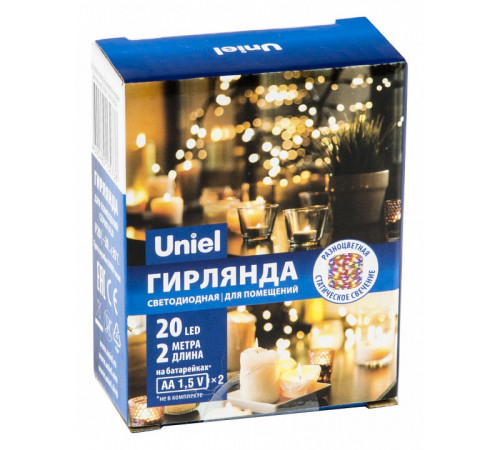 Светодиодная гирлянда Uniel Роса (UL-00007205) разноцветный ULD-S0200-020/SСB/2AA Multi IP20 Dew Светодиодная гирлянда Uniel Роса (UL-00007205) разноцветный ULD-S0200-020/SСB/2AA Multi IP20 Dew