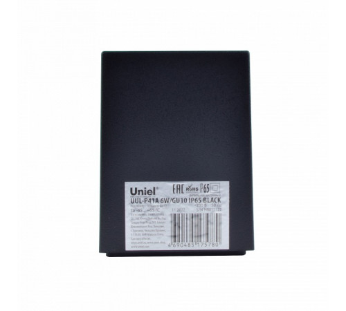 Уличный настенный светильник Uniel UUL-P41A 6W/GU10 IP65 BLACK UL-00010512 Уличный настенный светильник Uniel UUL-P41A 6W/GU10 IP65 BLACK UL-00010512