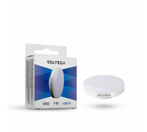 Лампа светодиодная Voltega GX53 9W 4000K VG2-GX53cold9W 7773 Лампа светодиодная Voltega GX53 9W 4000K VG2-GX53cold9W 7773