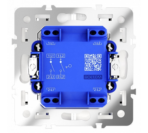 Выключатель двухклавишный Voltum S70 VLS020102 Выключатель двухклавишный Voltum S70 VLS020102