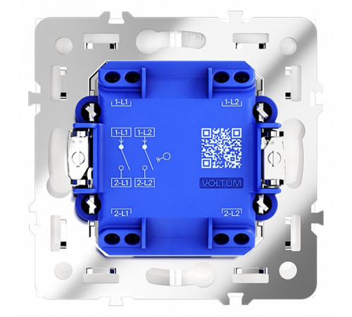 Выключатель двухклавишный Voltum S70 VLS020103 Выключатель двухклавишный Voltum S70 VLS020103