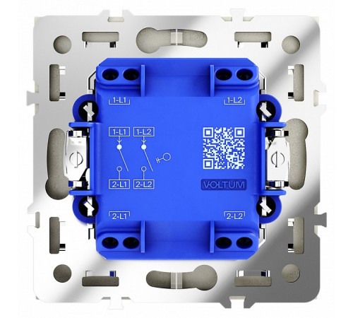 Выключатель двухклавишный Voltum S70 VLS020104 Выключатель двухклавишный Voltum S70 VLS020104