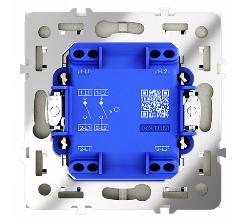Выключатель двухклавишный Voltum S70 VLS020105 Выключатель двухклавишный Voltum S70 VLS020105