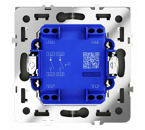 Выключатель двухклавишный Voltum S70 VLS020106 Выключатель двухклавишный Voltum S70 VLS020106