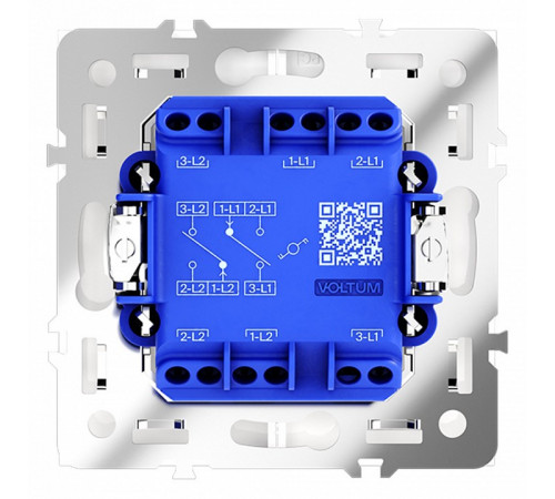 Проходной переключатель двухклавишный Voltum S70 VLS020301 Проходной переключатель двухклавишный Voltum S70 VLS020301