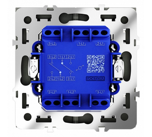 Проходной переключатель двухклавишный Voltum S70 VLS020306 Проходной переключатель двухклавишный Voltum S70 VLS020306