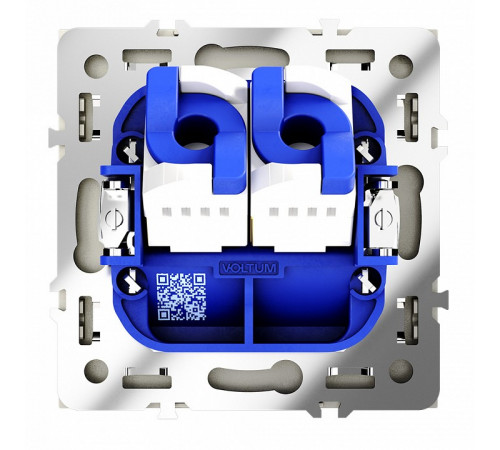 Розетка компьютерная двойная Voltum S70 VLS060204